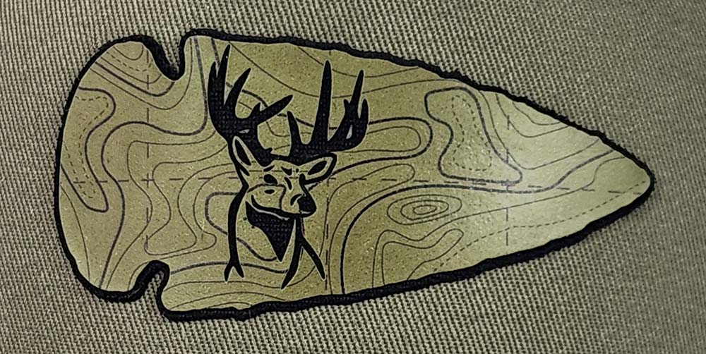 Arrowhead Buck Topo Patch Camo Hat
