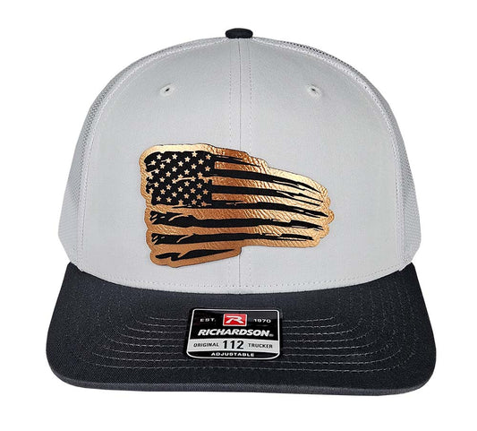 Vintage Metallic Flag Hat