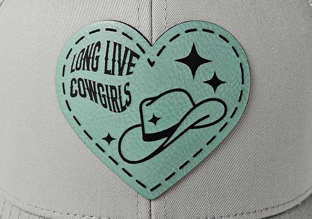 Long Live Cowgirls Teal Patch Hat