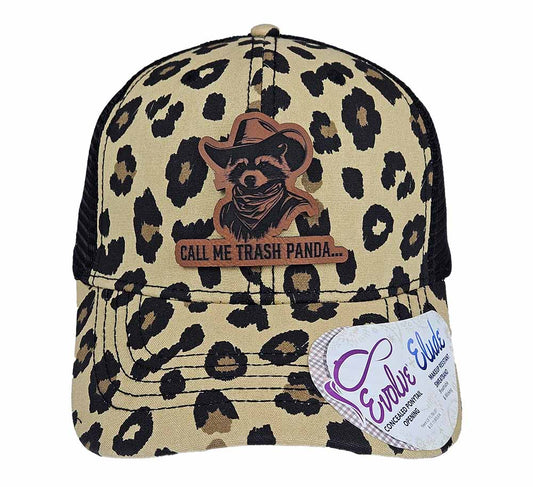 Women's Call Me Trash Panda Ponytail Hat