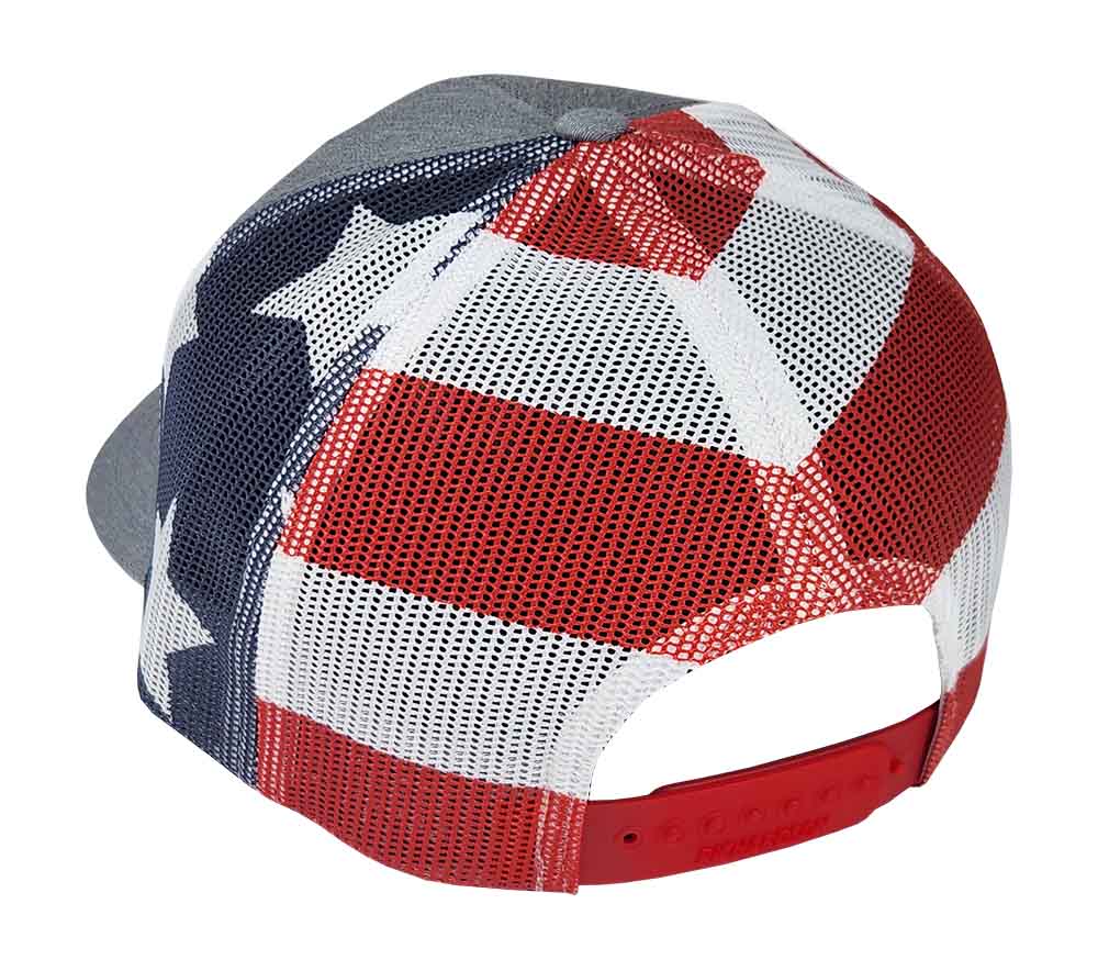 Vintage Flag Black and Silver Patch Hat