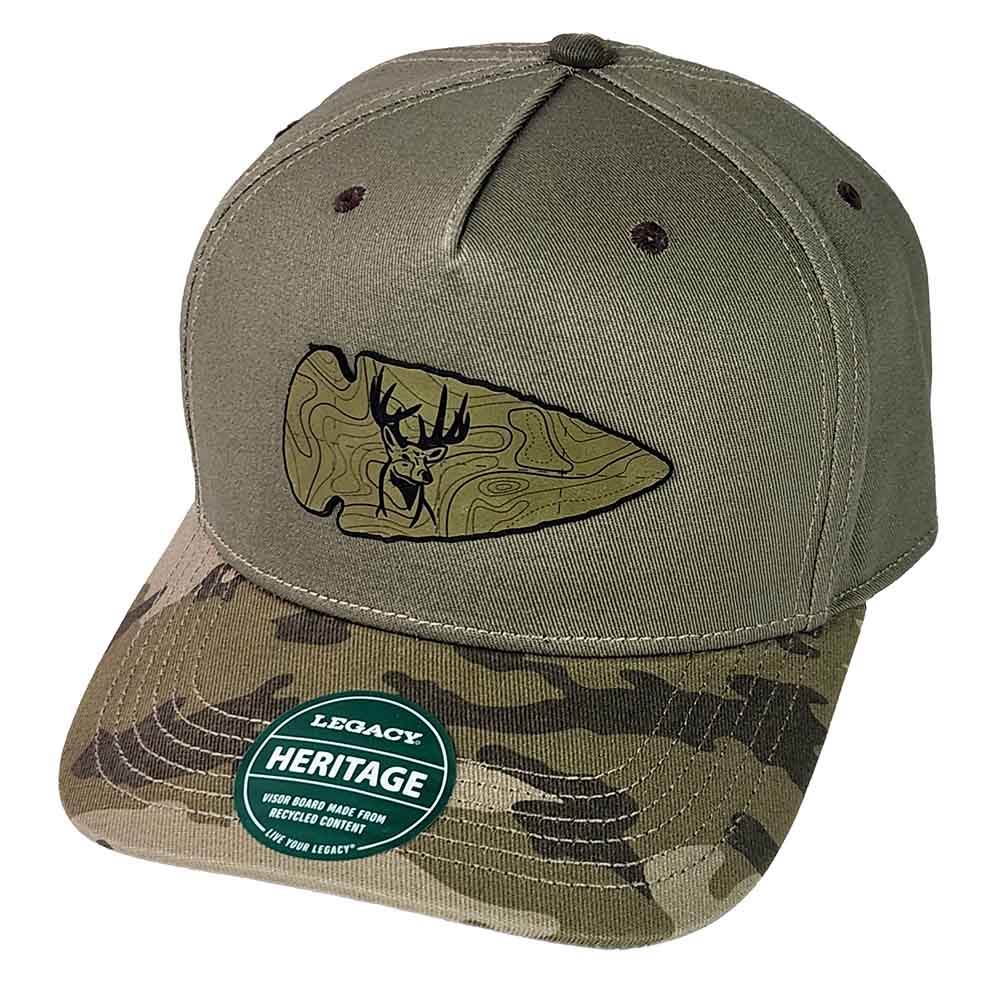Arrowhead Buck Topo Patch Camo Hat