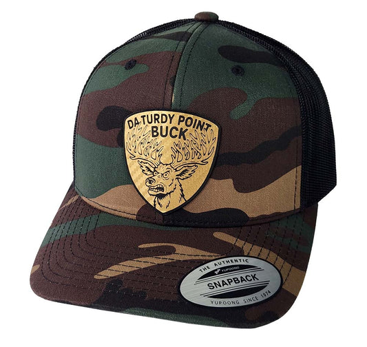 Turdy Point Buck Gold Carbon Fiber Patch Hat
