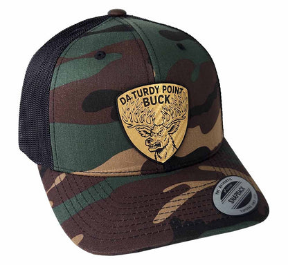 Turdy Point Buck Gold Carbon Fiber Patch Hat