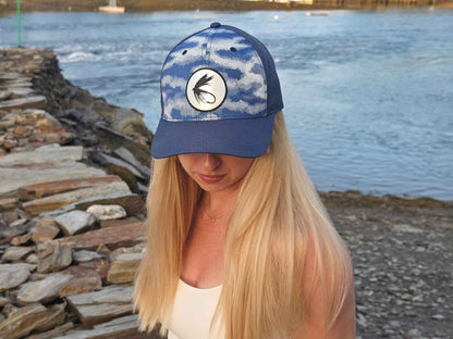 Fly Fishing Navy Camo Dot Hat
