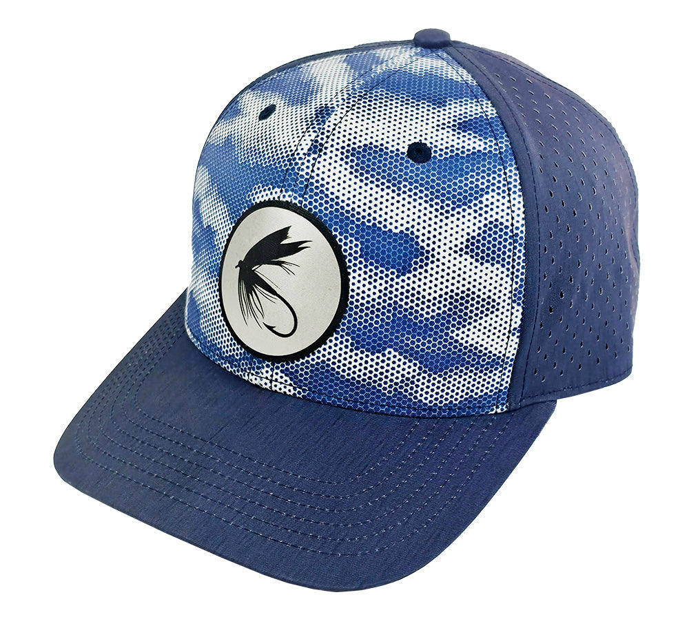 Fly Fishing Navy Camo Dot Hat