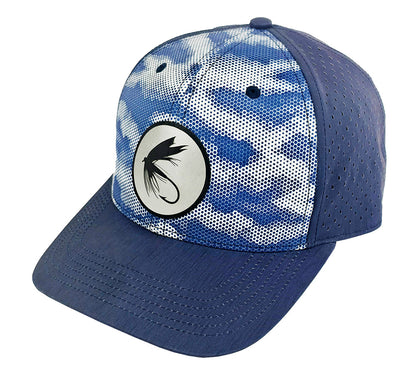 Fly Fishing Navy Camo Dot Hat