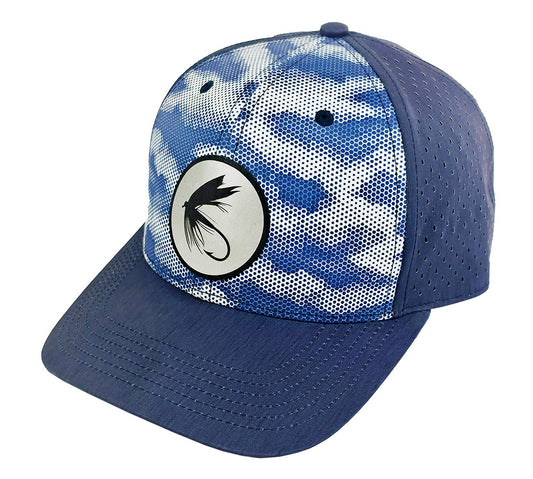 Fly Fishing Navy Camo Dot Hat