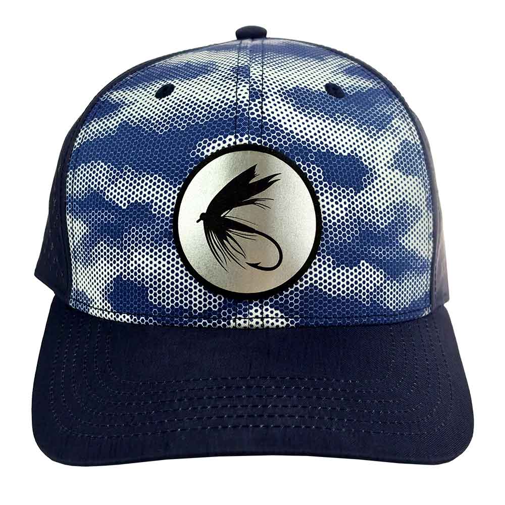 Fly Fishing Navy Camo Dot Hat