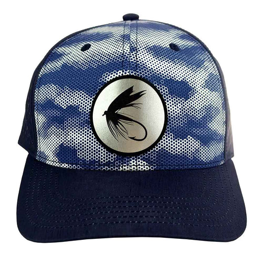 Fly Fishing Navy Camo Dot Hat