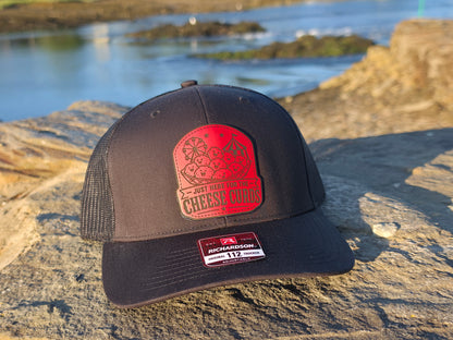 Just Here for the Cheese Curds Red Patch Hat