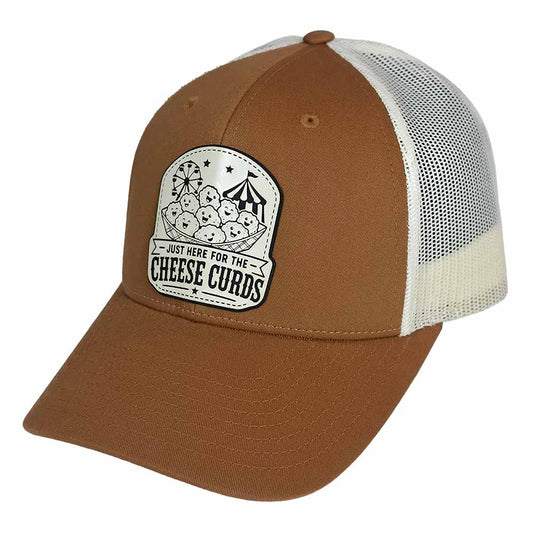 Just Here for the Cheese Curds Eggshell Patch Hat