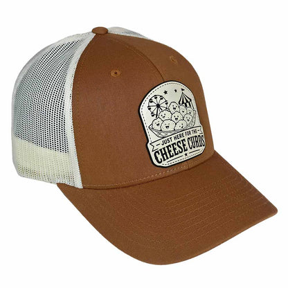 Just Here for the Cheese Curds Eggshell Patch Hat