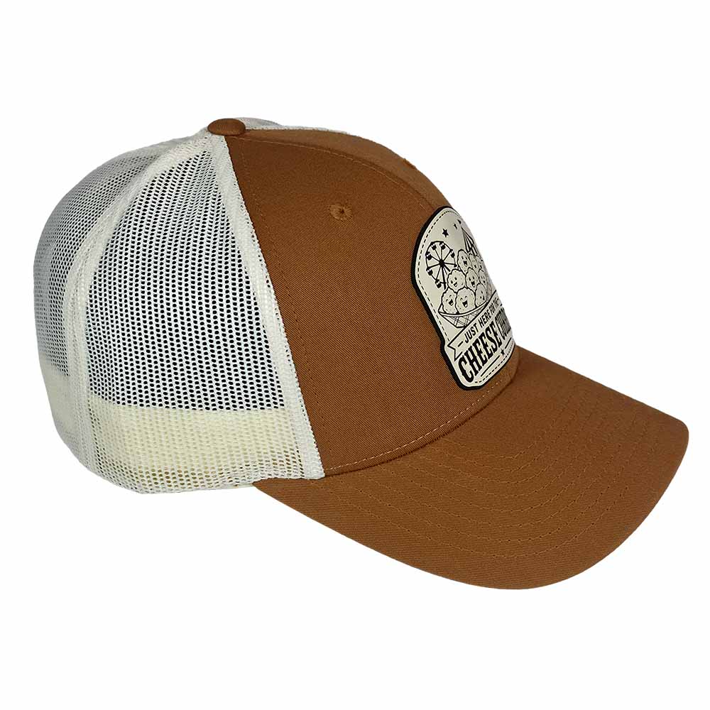 Just Here for the Cheese Curds Eggshell Patch Hat