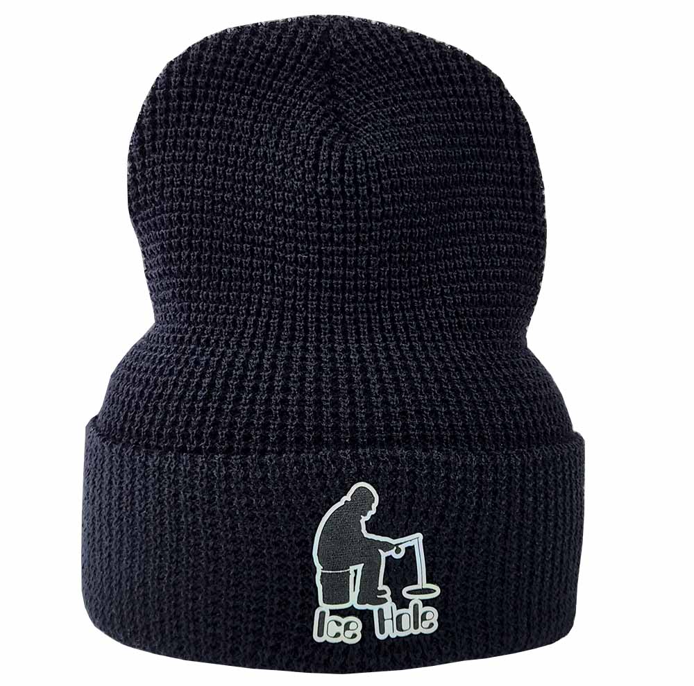 Ice Hole Halographic Patch Beanie