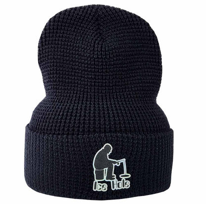 Ice Hole Halographic Patch Beanie