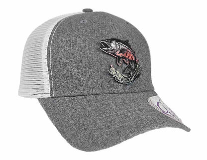 Women's Jumping Steelhead Trout Ponytail Hat