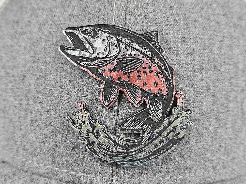 Women's Jumping Steelhead Trout Ponytail Hat