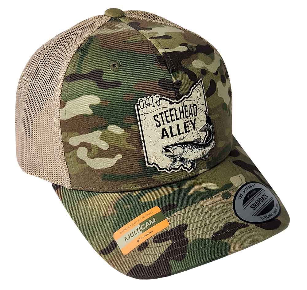 Ohio Steelhead Alley Tan Topo Patch MultiCam Hat