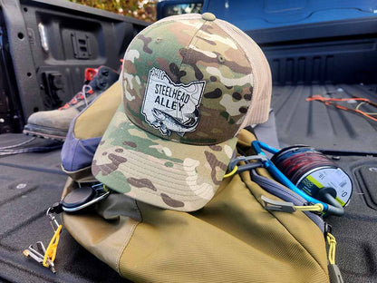 Ohio Steelhead Alley Tan Topo Patch MultiCam Hat