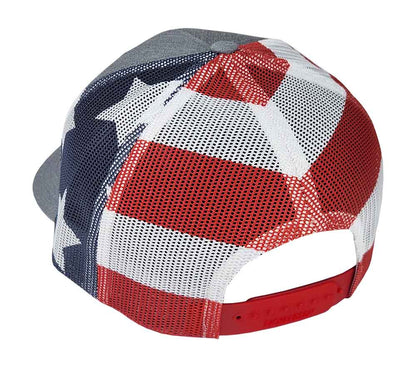 Vintage Flag Black and Silver Patch Hat