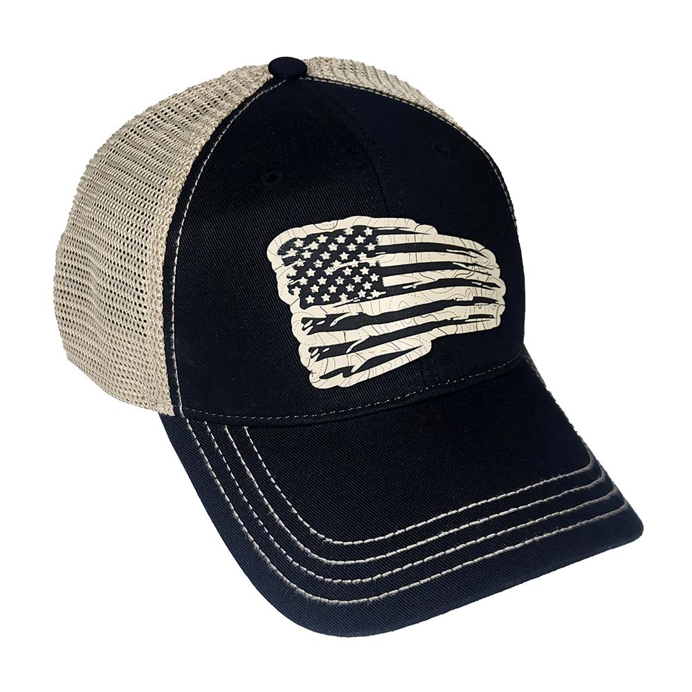 Vintage Flag Tan Topo Hat