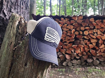 Vintage Flag Tan Topo Hat