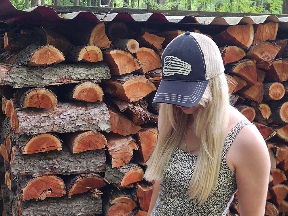 Vintage Flag Tan Topo Hat